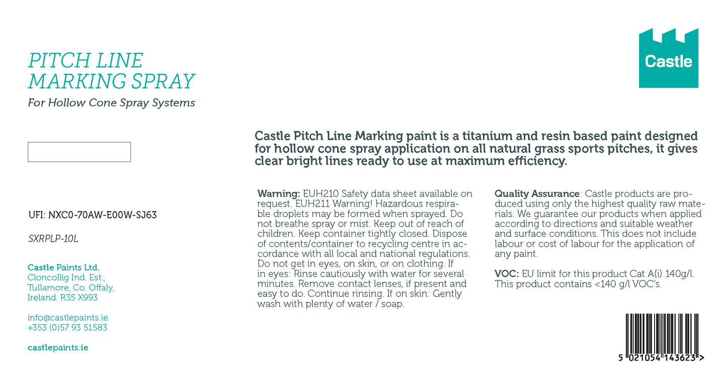 Pitch Line Marking Spray (For Hollow Cone Spray Systems)